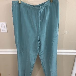 Vintage Mureli Mom Pants Sz M 100% Silk Tapered Leg Pleat High Waist 80s 90s wai